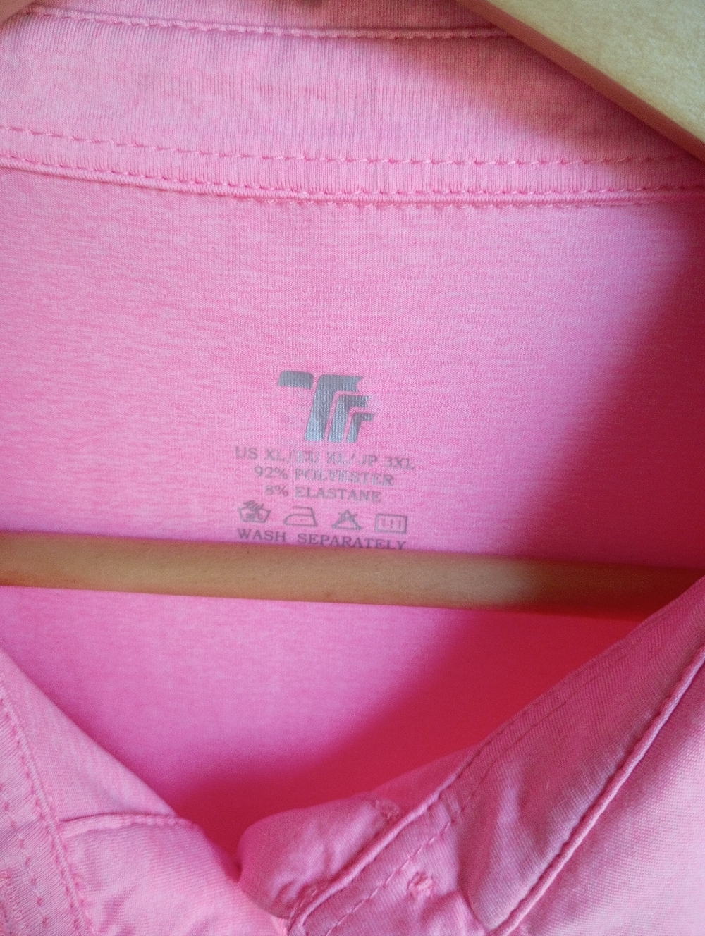 SOLD "Travel Together With You" Neon Pink Polo Athletic Shirt Size XL - Picture 2 of 4
